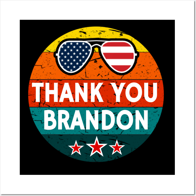 Thank You Brandon American Flag Wall Art by BOB